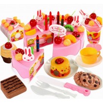 Creative Play Food Play Kitchen Set for Kids over 3Years, Fruit Cake, Pink