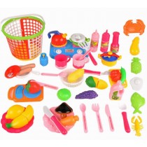 Funny Toy Kitchen Play Kitchen Set for Kids over 3Years, Cooking Utensil, 46PCS