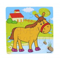 Set Of 2 Wooden Puzzle Puzzles Children Puzzles, Horse
