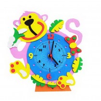 DIY Kids 3D Sticker Simple Handmade Clock Supplier Educational Toy [Monkey]