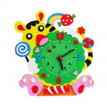DIY Kids 3D Sticker Simple Handmade Clock Supplier Educational Toy [Tiger]