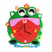 DIY Kids 3D Sticker Simple Handmade Clock Supplier Educational Toy [Frog]