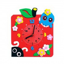 DIY Kids 3D Sticker Simple Handmade Clock Supplier Educational Toy [Apple]