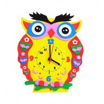 DIY Kids 3D Sticker Simple Handmade Clock Supplier Educational Toy [Owl]