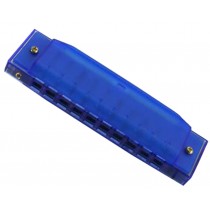 10 Holes Learning Toy Harmonica Wooden Educatial Muscic Toy Blue