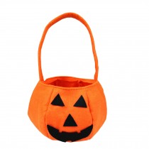 Set of 3 Halloween Kids Candy Bag Cute Pumpkin Trick or Treating Candy BagOrange