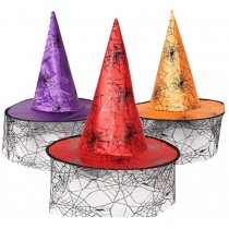 Halloween party hats Pumpkin hat powwow hat Witches Hat B Random Color