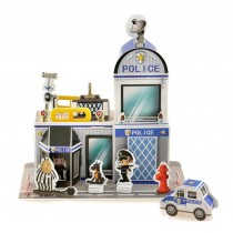 Cute 3D Puzzle Educational Toy DIY Assembled Jigsaws, Police Station Model