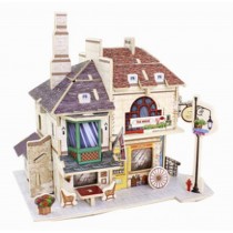 3D Puzzle Educational Toy Diy 3d Stereoscopic Puzzle, British Red Tea House