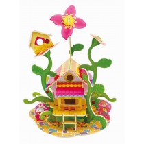 Unique 3D Puzzle Educational Toy Diy 3d Stereoscopic Puzzle, Flower House