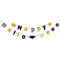 Set of 3 [Letter] Halloween Party Supplies Decorations Buntings Banners