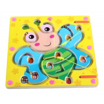 Double-Sided Wooden Kids Toy Maze Puzzle Educational Maze Game Ludo, Bee