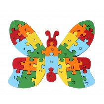 Funny Digital & Letter Wooden Blocks Puzzles Educational Puzzle Butterfly