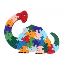 Funny Digital & Letter Wooden Blocks Puzzles Educational Puzzle Cute Dinosaur