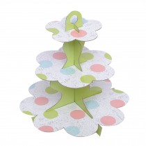 Set Of 2 3-Tier Treat Tree Cake/Cupcake Stand Paper Cake Carrier
