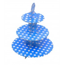 Creative 3-Tier Treat Tree Cake/Cupcake Stand, Blue 2 Pieces