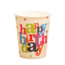 Cartoon Child Birthday Party Drink Cups Party Paper Cups 15 Pcs