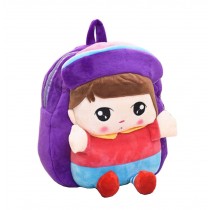 Cute Toddle Plush Backpack Children Nursery Backpack [Boy Purple]