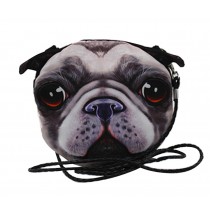 Lovely 3D Dog Prints Plush Satchel