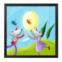 [Happy] Decorative Painting Framed Painting Wall Decor Kids Creative Picture