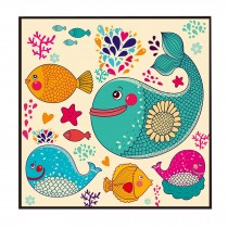 [Cute Fish] Decorative Painting Framed Painting Wall Decor Kids Creative Picture