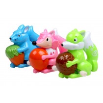 2 Pcs Cute Animals Wind-Up Toy For Toddler/Kids, Fox(Color Random)