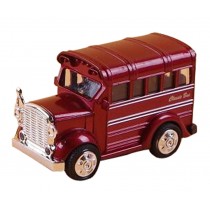 Children's Toys Mini Metal Car Model The Bus Model Car Toy Wine Red
