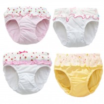 Set of 6 Toddler Girls Briefs Ruffle Cotton Panties 3-5Y (Color may Vary)