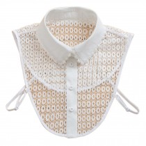 Elegant Fashion White Chiffon Detachable Shirt False Collar/Peaked Lapel
