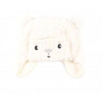 Boys Girls Winter Plush Hat Toddler Cute Windproof Cap, White