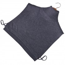 Womens Turtleneck Knitted Fake Collar Detachable Half Shirt Blouse - Grey