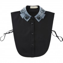 Elegant Chiffon Irregular Lapel Half Shirt False Collar for Girls Women