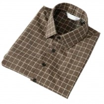 Men's Detachable Lapel False Collar for Sweater Half Shirt Blouse - Coffee Plaid