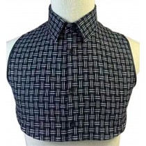 Men's Detachable Lapel False Collar for Sweater Decorative Half Shirt Blouse - Black