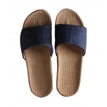 Summer Men's Cotton Thick Bottom Non-slip Four Seasons Linen Slippers