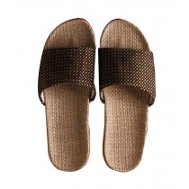 Lightweight Men's Cotton Cloth Thick Home Indoor Cool Slippers, Brown