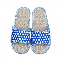 Home Linen Soft Bottom Cool Slippers Male/Hotel Slippers, Blue