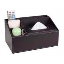 Multipurpose Storage Box/ Creative Tissue Box 5 Cells, Coffee