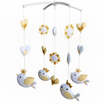 [Flying Bird] Unisex Baby Crib Bell, Cute Musical Mobile, Christmas Gift