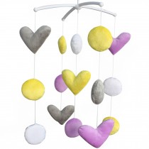 Baby Crib Rotatable Bed Bell Colorful Baby Toys [Colorful Hearts]