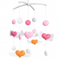 Baby Crib Rotatable Bed Bell Colorful Baby Toys [Bright Hearts]