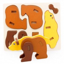 Polar Bear Dimensional Puzzle Wood Disassembly(3-6 Years)