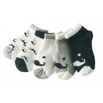 5 Pairs Kids/Baby/Toddler Socks Home/Outdoor Socks [Mustache]