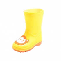 the yellow Children rain boots with  Alpaca