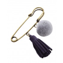Color Wool Wrapped Around Brooch Big Pin 4Pcs