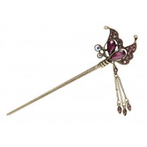 Classical Flower Hairpin Hair Accessories Bridal Hair Pin Purple Butterfly