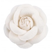 Wedding Brooch Corsage Flower Hair Clip and Brooch Pin (White)
