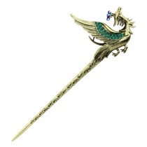 Metal Hairpin Diamond Kanzashi Phoenix Hair Pin Stick