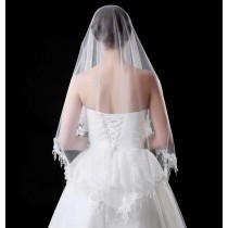 Simple Style Women Wedding Veil Bridal Accessory Ivory
