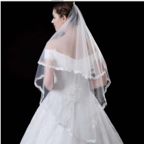 Simple Elegant Lace Veil Cheap White Bridal Wedding Veil